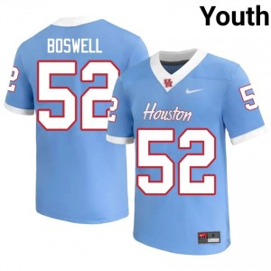 #52 Anthony Boswell UH Cougars Blue Youth University Football Jersey | Fan Exclusive Edition 47981606