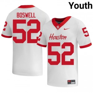 Anthony Boswell #52 White Houston Cougars High School Football Jersey | Youth Premium Team Edition 42764758