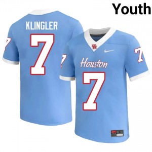 #7 David Klingler UH Cougars Blue Youth University Football Jersey | Fan Exclusive Edition 24927255