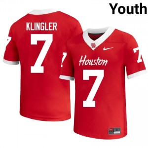 Houston Coogs David Klingler #7 Red Youth Player Football Jersey | Premium Stitched Edition 80125320