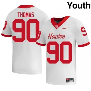 De'Marion Thomas #90 White Houston Cougars University Football Jersey | Youth Premium Team Edition 98159360