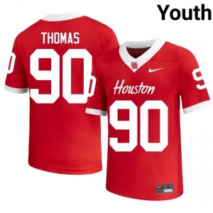 Houston Coogs De'Marion Thomas #90 Red Youth High School Football Jersey | Premium Stitched Edition 35173183