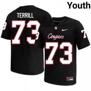 Houston Coogs Drew Terrill #73 Black Youth University Football Jersey | Premium Stitched Edition 17104585