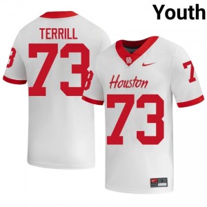 Drew Terrill #73 White Houston Cougars Player Football Jersey | Youth Premium Team Edition 64167031