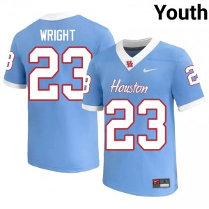 #23 Elmo Wright UH Cougars Blue Youth High School Football Jersey | Fan Exclusive Edition 18341373