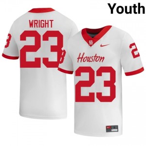 Elmo Wright #23 White Houston Cougars Player Football Jersey | Youth Premium Team Edition 22671198