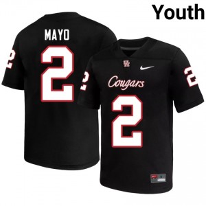 Houston Coogs Jalen Mayo #2 Black Youth High School Football Jersey | Premium Stitched Edition 74165372