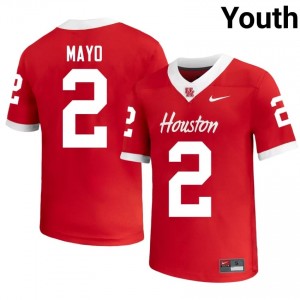 Houston Coogs Jalen Mayo #2 Red Youth College Football Jersey | Premium Stitched Edition 44324996