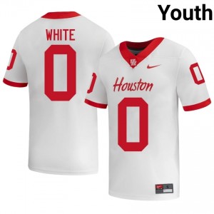 Javion White #0 White Houston Cougars Player Football Jersey | Youth Premium Team Edition 51147488