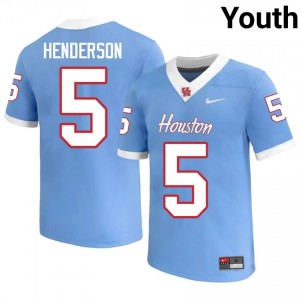 #5 Keisean Henderson UH Cougars Blue Youth High School Football Jersey | Fan Exclusive Edition 51546665
