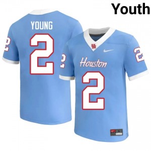 #2 Koby Young UH Cougars Blue Youth University Football Jersey | Fan Exclusive Edition 74815047