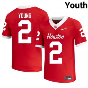 Houston Coogs Koby Young #2 Red Youth Player Football Jersey | Premium Stitched Edition 55200177