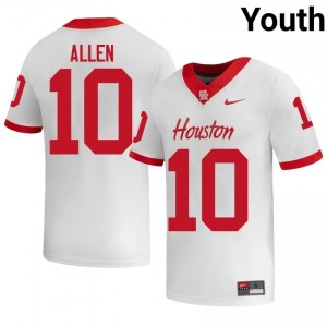 Kyle Allen #10 White Houston Cougars Player Football Jersey | Youth Premium Team Edition 51828030