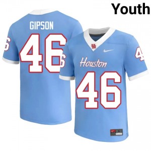 #46 Paul Gipson UH Cougars Blue Youth Player Football Jersey | Fan Exclusive Edition 54398047