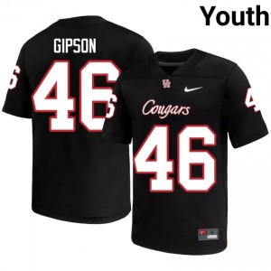 Houston Coogs Paul Gipson #46 Black Youth High School Football Jersey | Premium Stitched Edition 43476626