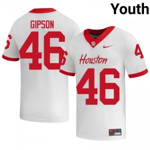 Paul Gipson #46 White Houston Cougars NCAA Football Jersey | Youth Premium Team Edition 97524923