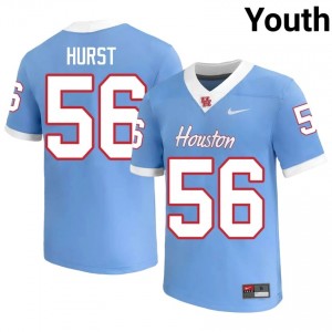#56 Shadre Hurst UH Cougars Blue Youth NCAA Football Jersey | Fan Exclusive Edition 65056734