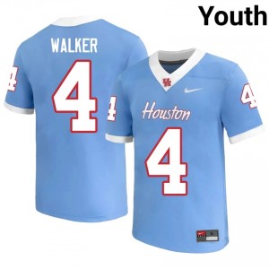 #4 Trent Walker UH Cougars Blue Youth NCAA Football Jersey | Fan Exclusive Edition 91753710