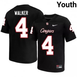 Houston Coogs Trent Walker #4 Black Youth Player Football Jersey | Premium Stitched Edition 68961469