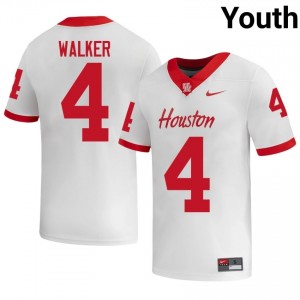 Trent Walker #4 White Houston Cougars College Football Jersey | Youth Premium Team Edition 41889302