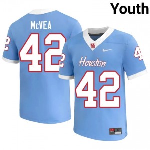 #42 Warren McVea UH Cougars Blue Youth College Football Jersey | Fan Exclusive Edition 98217961