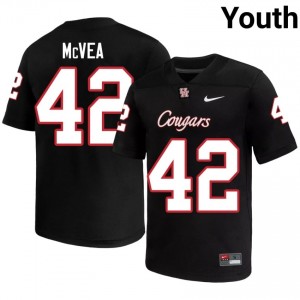 Houston Coogs Warren McVea #42 Black Youth NCAA Football Jersey | Premium Stitched Edition 19859088