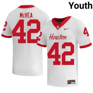 Warren McVea #42 White Houston Cougars University Football Jersey | Youth Premium Team Edition 36767434
