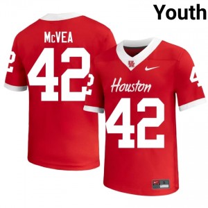 Houston Coogs Warren McVea #42 Red Youth High School Football Jersey | Premium Stitched Edition 26224829