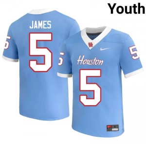#5 Will James UH Cougars Blue Youth College Football Jersey | Fan Exclusive Edition 48145797