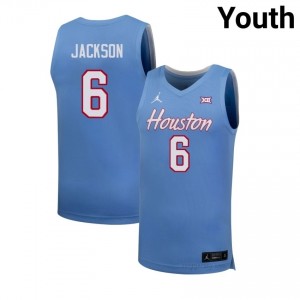 #6 Bryce Jackson Cougars Blue Youth Basketball NCAA Jersey | Premium Replica Edition 78001900