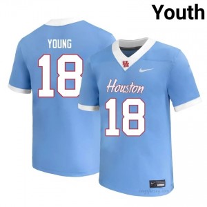 #18 Koby Young UH Cougars Blue Youth High School Football Jersey | Fan Exclusive Edition 29810214