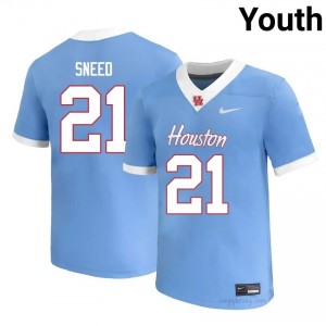 #21 Stacy Sneed UH Cougars Blue Youth High School Football Jersey | Fan Exclusive Edition 70667989