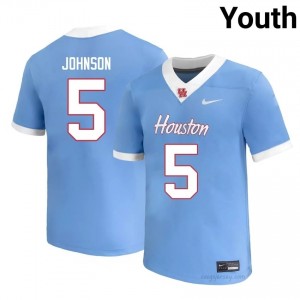 #5 Stephon Johnson UH Cougars Blue Youth University Football Jersey | Fan Exclusive Edition 40465270