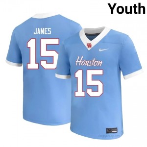 #15 Will James UH Cougars Blue Youth College Football Jersey | Fan Exclusive Edition 61056589
