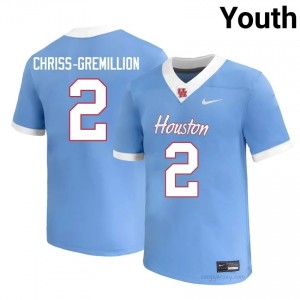 #2 Zeon Chriss-Gremillion UH Cougars Blue Youth NCAA Football Jersey | Fan Exclusive Edition 74704144
